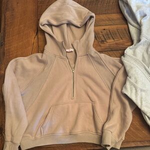 Pink Lily Taupe, Light Gray, Black Half-Zip Hoodie Sweatshirt Bundle (set of 3)